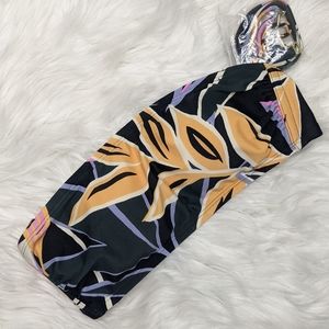 NWOT Kona Sol Floral Bandeau Bikini Top Size Small